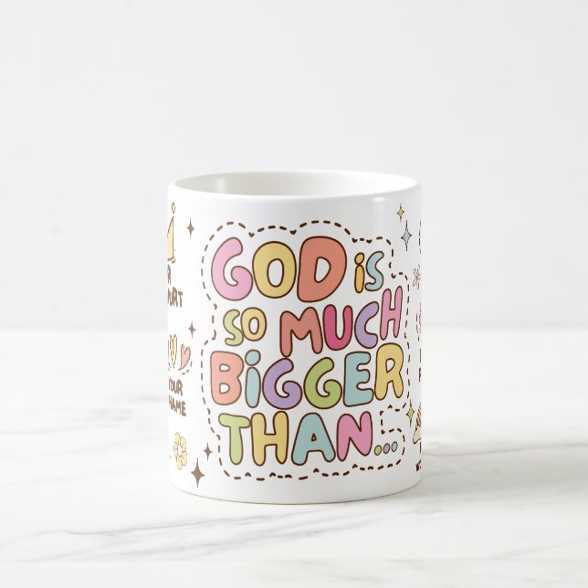 Taza De Café Dios es un Ilustracion cristiano motivacional más  (Centro)