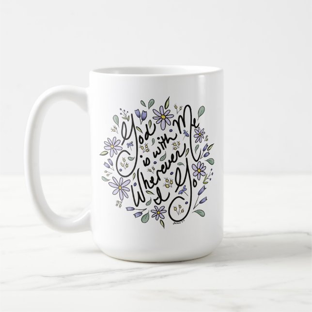 Taza De Café Dios está conmigo Mug (Izquierda)