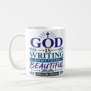 Taza De Café Dios Está Escribiendo Algo Hermoso Cita De Fe