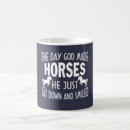 TAZA DE CAFÉ DIOS HIZO CABALLOS