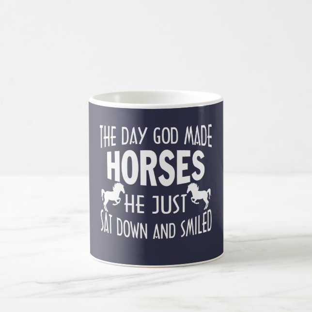 TAZA DE CAFÉ DIOS HIZO CABALLOS (Centro)