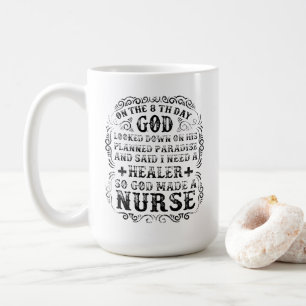 Taza De Café Dios hizo una enfermera