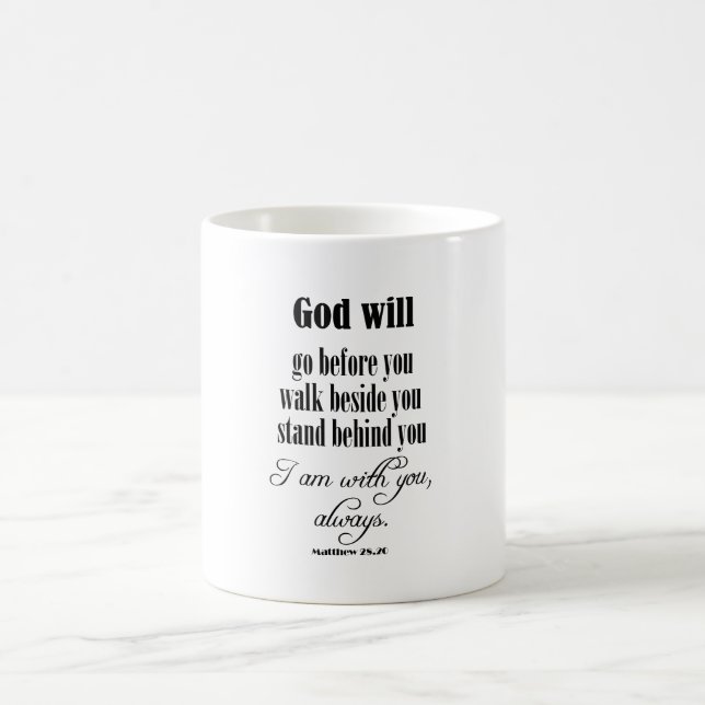 Taza De Café Dios inspirador citará con verso bíblico (Centro)