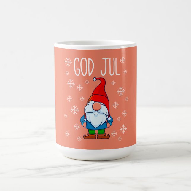 Taza De Café Dios Jul, Tomte Gnome sueco, Escandinavia Merry (Centro)