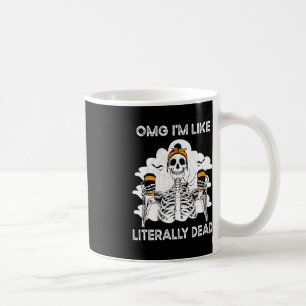 Taza De Café Dios mío, soy como el café de esqueleto muerto lit
