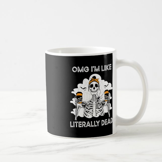 Taza De Café Dios mío, soy como el café de esqueleto muerto lit (Derecha)