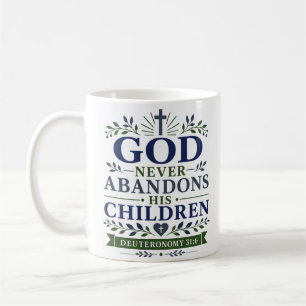 Taza De Café Dios Nunca Abandona a Sus Hijos Clásico Cristiano