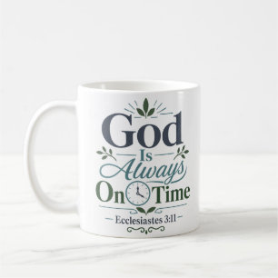 Taza De Café Dios Siempre Está a Tiempo Cita Devocional Diaria