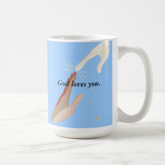 Taza De Café Dios te quiere, energía y abrazos multirraciales
