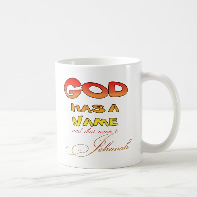 Taza De Café Dios tiene el nombre de Jehová (Derecha)