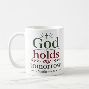 Taza De Café Dios Tiene Mi Mañana Estímulo Cristiano