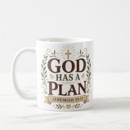 Taza De Café Dios Tiene Un Plan Frase Inspiradora De Fe Cristia
