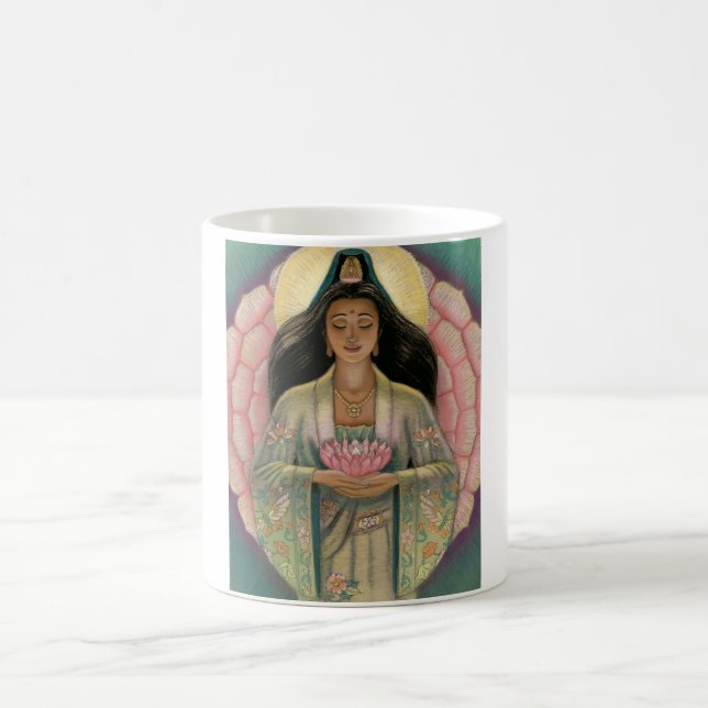 Taza De Café Diosa de Kuan Yin de la compasión (Centro)