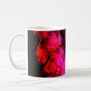 Taza De Café Diosa de neón en bosque encantado