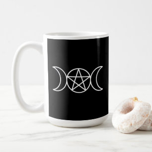 Taza De Café Diosa del Pentáculo de la Luna Triple