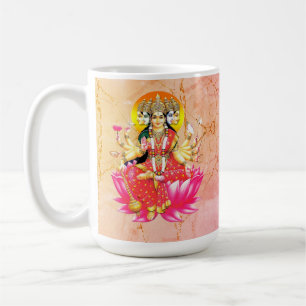 Taza De Café Diosa Gayatri Devi en la deidad hindú de Lotus