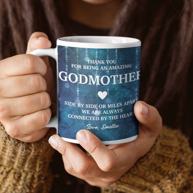 Taza De Café Diosa Gracias A Tu Cordial Mensaje Personalizado (Godmother Thank You Heartfelt Message Personalized Coffee Mug
)