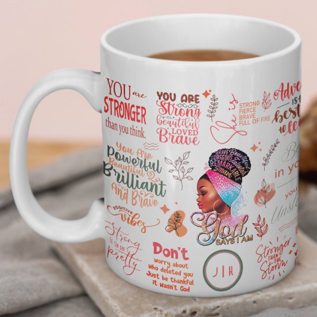 Taza De Café Diosa | Mujer afroamericana motivadora (Subido por el creador)