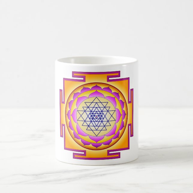 Taza De Café Diosa Shri Lalitha Tripura Sundari de Sri Chakra (Centro)