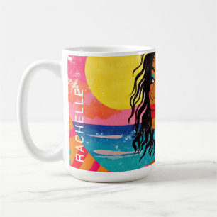 Taza De Café Diosa tropical - Arte pop vibrante