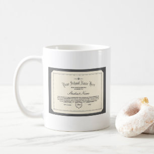 Taza De Café Diploma personalizado personalizado Carbón tradici
