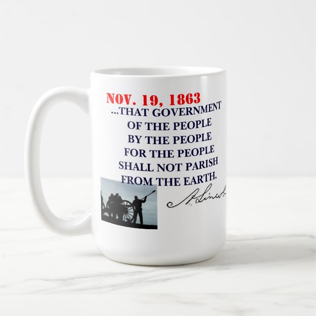TAZA DE CAFÉ DIRECCIÓN DE GETTYSBURG (Izquierda)