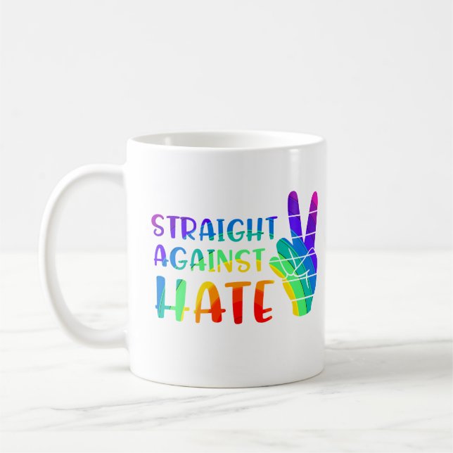 Taza De Café Directo contra el odio - Orgullo LGBTQ+ (Izquierda)