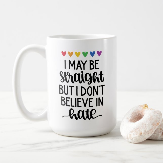 Taza De Café Directo, pero no crean en el orgullo de odio (Con donut)