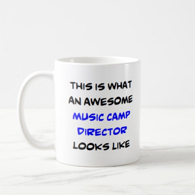 Taza De Café director del campamento de música, impresionante (Izquierda)