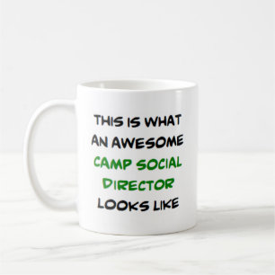 Taza De Café director social del campamento, impresionante
