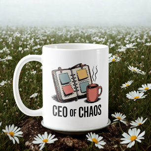 Taza De Café Directora Ejecutiva del Caos   Humor de Multitarea