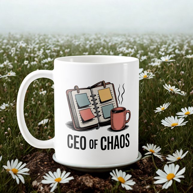 Taza De Café Directora Ejecutiva del Caos | Humor de Multitarea (Subido por el creador)