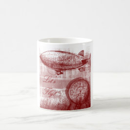 Taza De Café Dirigible de Steampunk