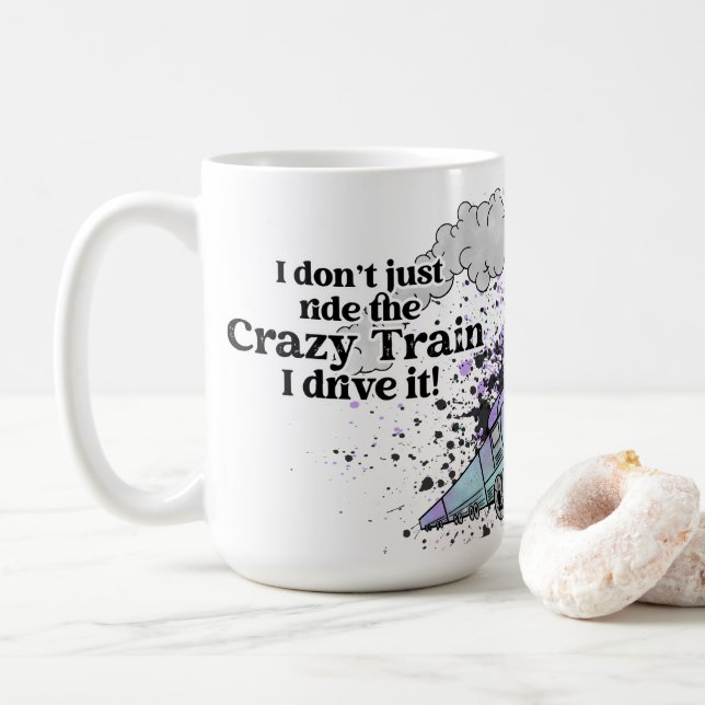 Taza De Café Dirigir el tren loco (Con donut)