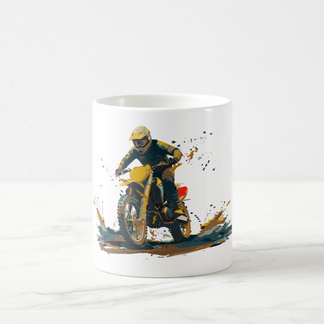 Taza De Café Dirt Bike Graphic Coffee Mug (Centro)