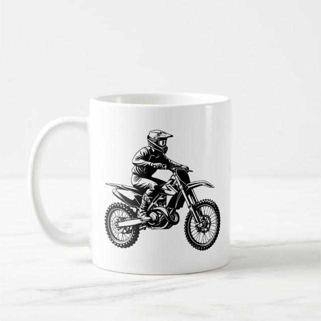 Taza De Café Dirt Bike Rider (Izquierda)