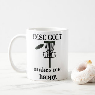 Taza De Café Disc Golf Me Hace Feliz Disc Golf 