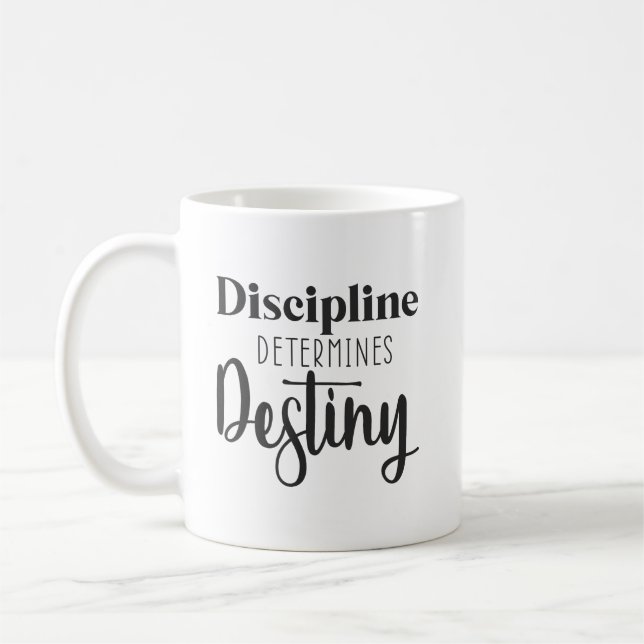 Taza De Café Disciplina - Hustle, Gimnasio, Motivación del Éxit (Izquierda)