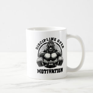 Taza De Café Disciplina Sobre Motivación Pesas Gimnasio Citas G