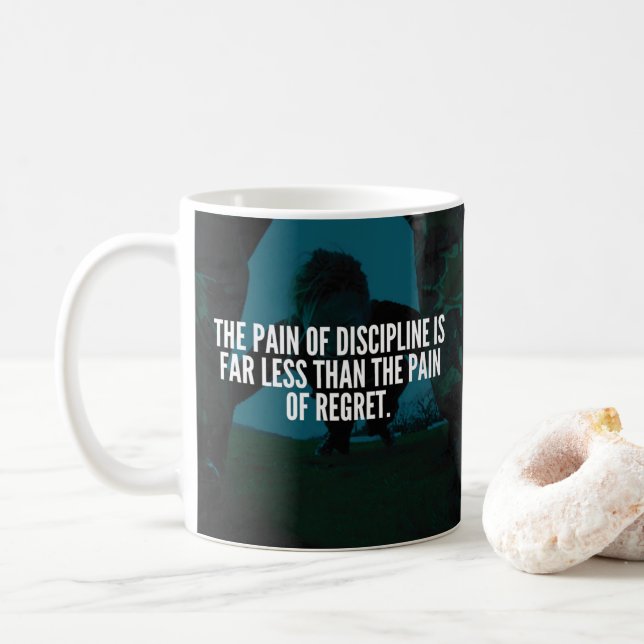 Taza De Café Disciplina - Solución Inspiradora (Con donut)