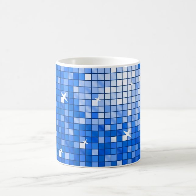 Taza De Café Disco Azulejos azul oscuro (Centro)
