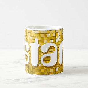 Taza De Café Disco Azulejos "Gold" de la "estrella"