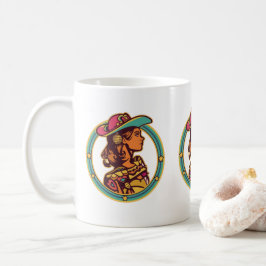 Taza De Café Disco Cowgirl Mug – Retro Western Autumn Vibes