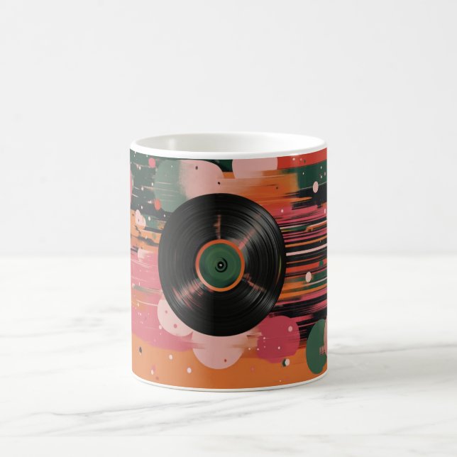 Taza De Café Disco de vinilo, a menudo utilizado para represent (Centro)