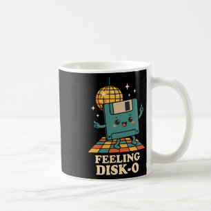 Taza De Café Disco flexible Retro Kawaii Tecnología Retro Broma
