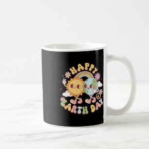 Taza De Café Disco Groovy Happy Earth Day Peace Sun and Earth