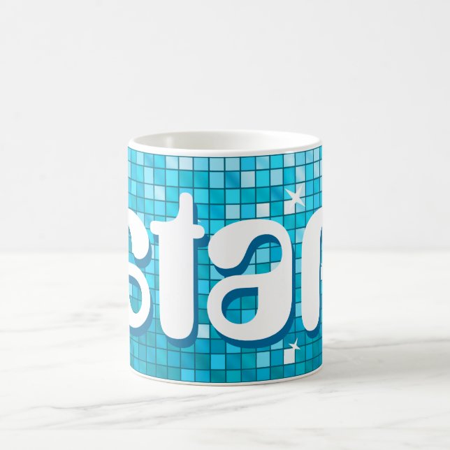 Taza De Café Disco Tiles Blue 'star' mug (Centro)