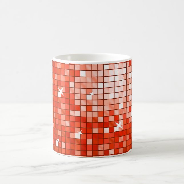 Taza De Café Disco Tiles Red Mug (Centro)