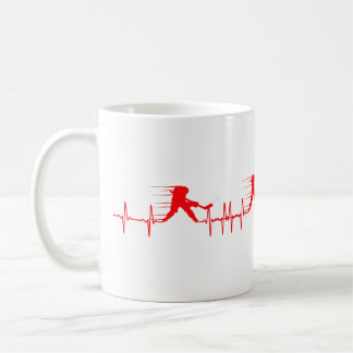 Taza De Café Discos de Hockey Corazones Latido Día de San Valen