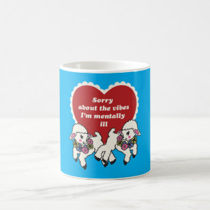 Taza De Café Disculpa Por Las Vibraciones Oveja Humor Salud Men